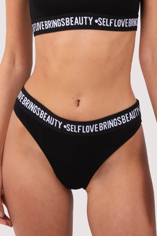 Wireless bras for ultimate comfort and freedom​ Self Love Black Brief