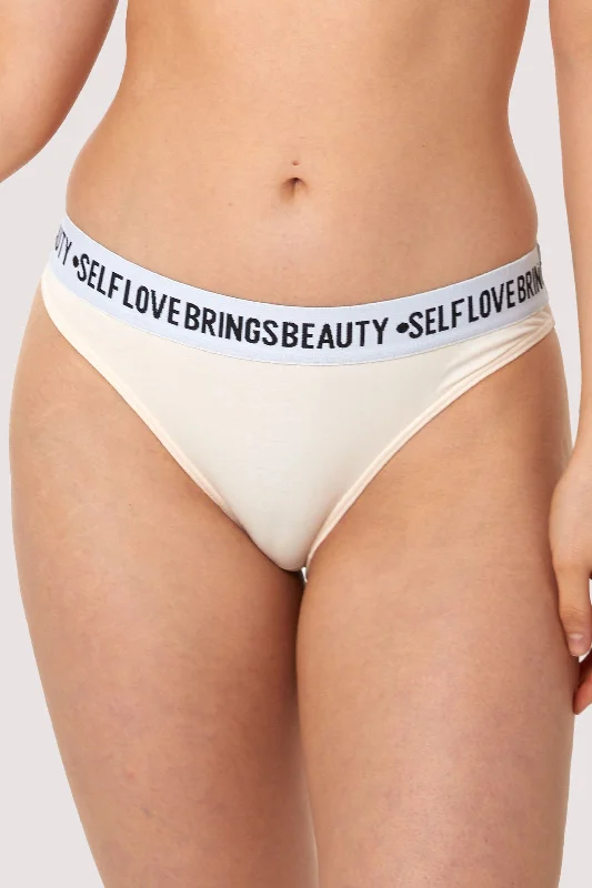 Bra with a smooth fabric for a sleek and comfortable feel​ Self Love Blush Brief