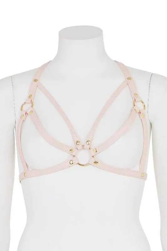 seamless sports bras for minimal chafingOpen Harness Bra Pink