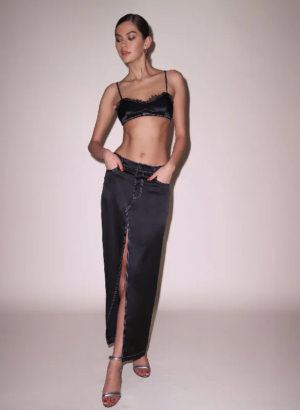 Cotton bras known for breathability and softness​ Silk Maxi Skirt