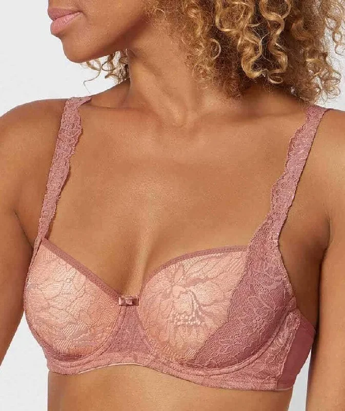 sexy backless push up brasTriumph Amourette Charm Half-Cup Underwired Padded Bra - Rust sexy backless push up brasTriumph Amourette Charm Half-Cup Underwired Padded Bra - Rust