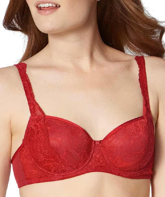 moisture wicking convertible brasTriumph Amourette Charm Half-Cup Underwired Padded Bra - Spicy Red moisture wicking convertible brasTriumph Amourette Charm Half-Cup Underwired Padded Bra - Spicy Red