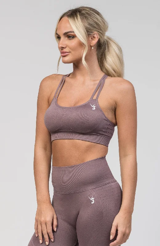 moisture wicking sports bras for sweaty workoutsContour Seamless Sports Bra - Mauve
