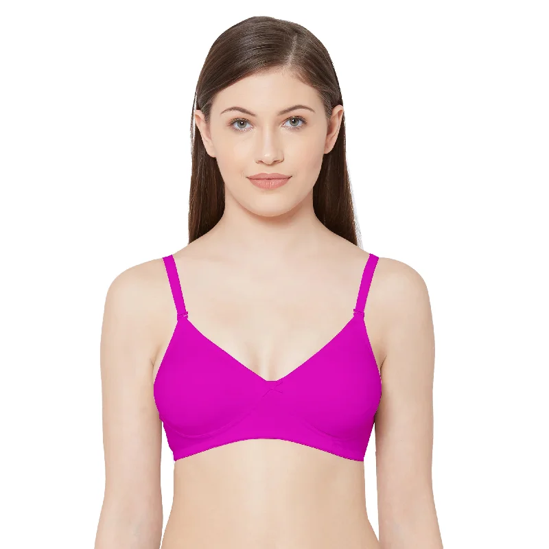 bralette with underwire for added support1030-Cotton Plain Bra-Lavender