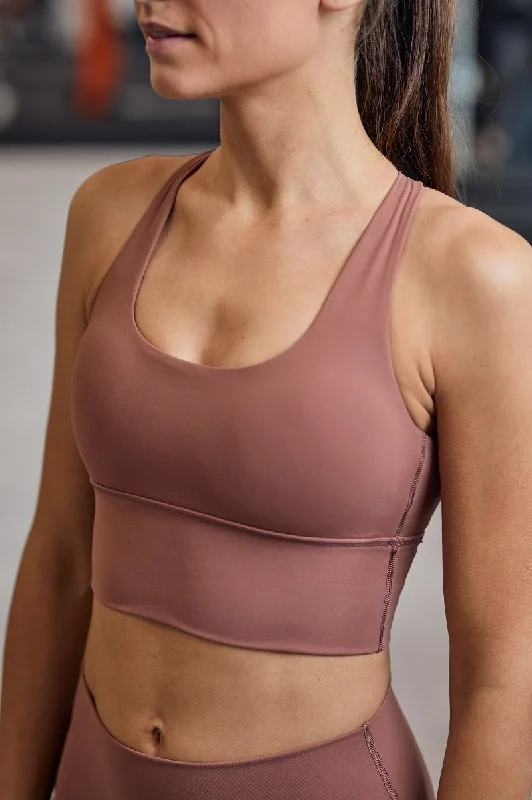 plunge push up bras for a bold lookELISE SPORTS BRA LIGHT BROWN