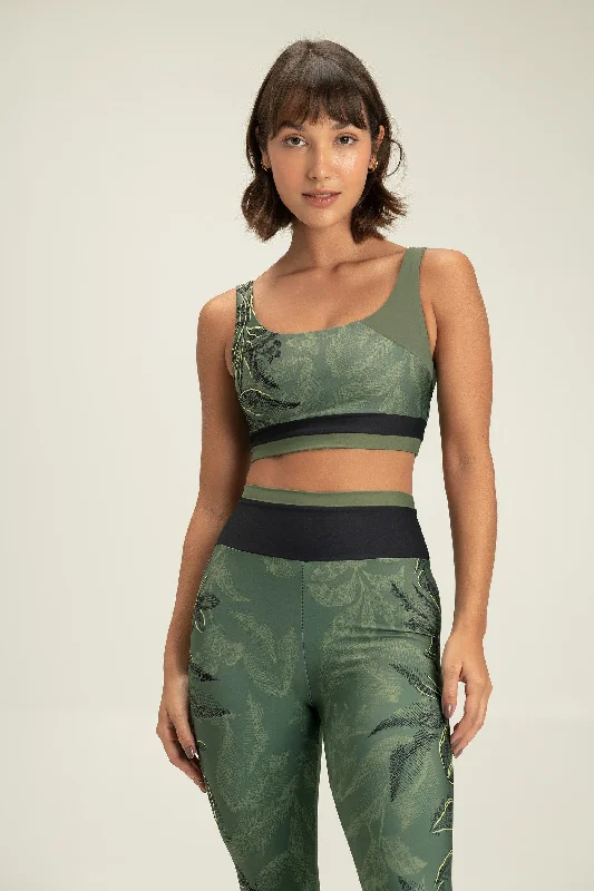 plunge wireless bras for a natural lookJungle Sports Bra