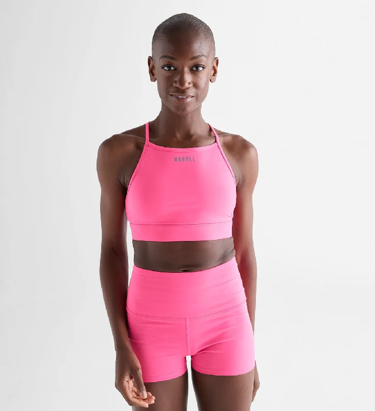 balconette bras for a sexy necklineMatte High-Neck Sports Bra