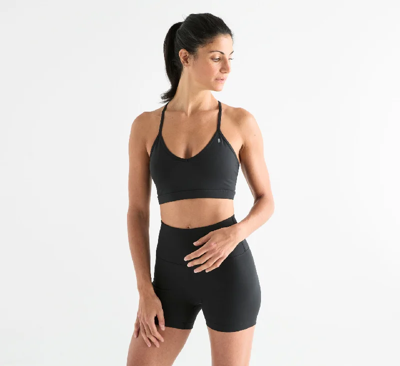 supportive underwire bras for large bustsMatte V-Neck Sports Bra