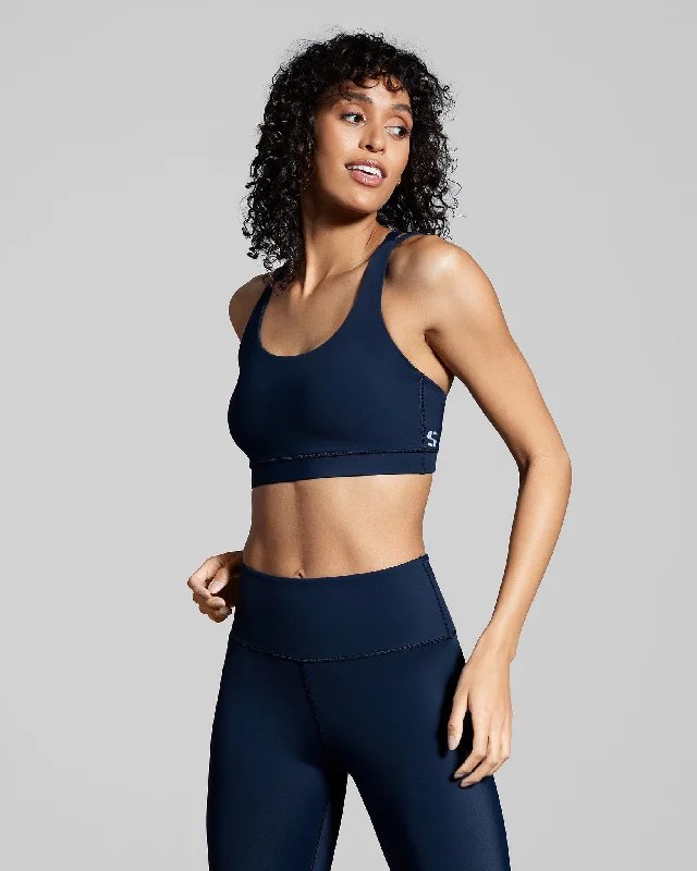 sports bras for high impact workoutsNew Horizons Sports Bra - Deep Blue