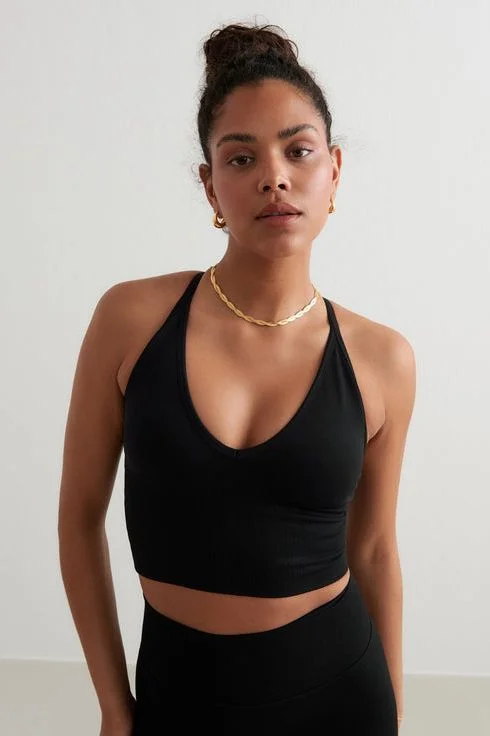 nursing bras for new mothersShape Seamless Cross Back Bralette | Black