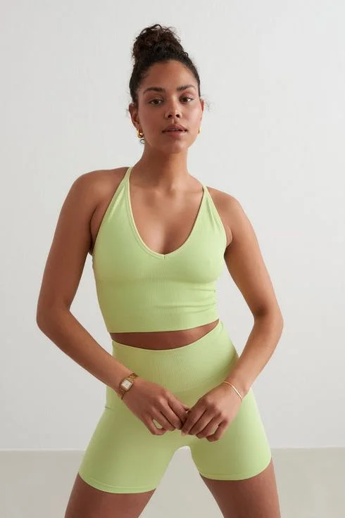 seamless backless bras for summer dressesShape Seamless Cross Back Bralette | Matcha