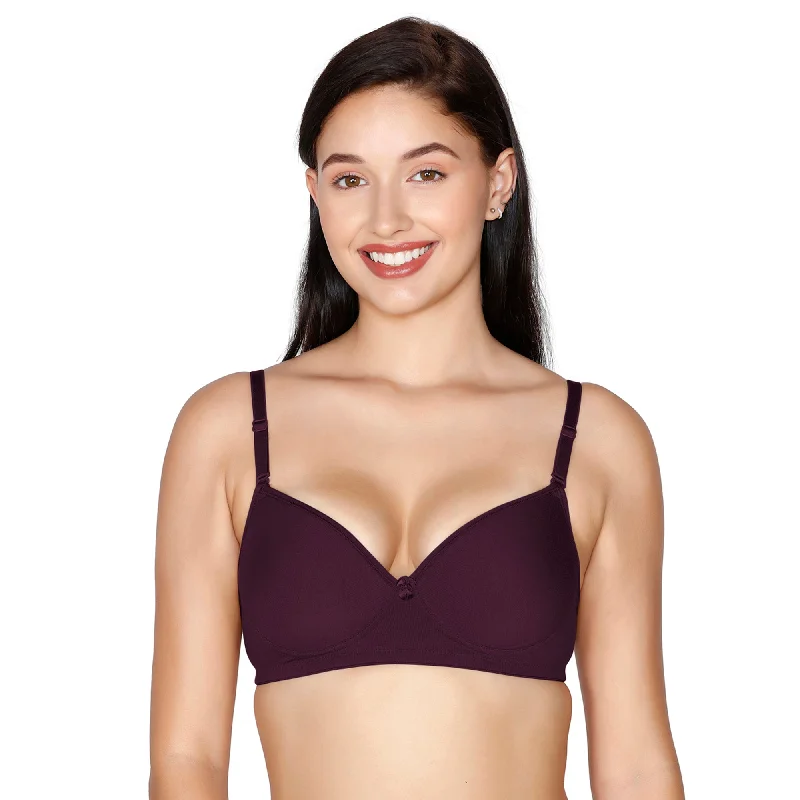 bralette sports bras for light exerciseSlick-Cotton Mold Padded T-shirt Bra Marron bralette sports bras for light exerciseSlick-Cotton Mold Padded T-shirt Bra Marron