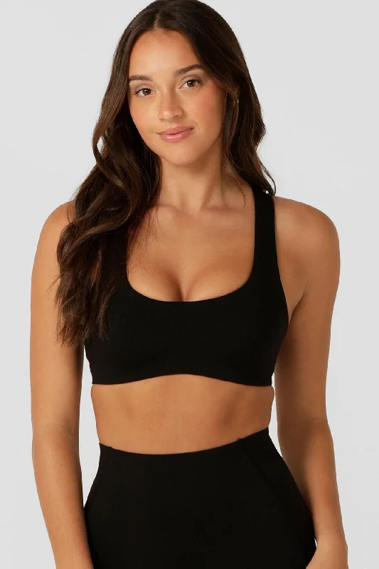 plus size bralette bras for comfortSoft Sculpt Sports Bra | Black