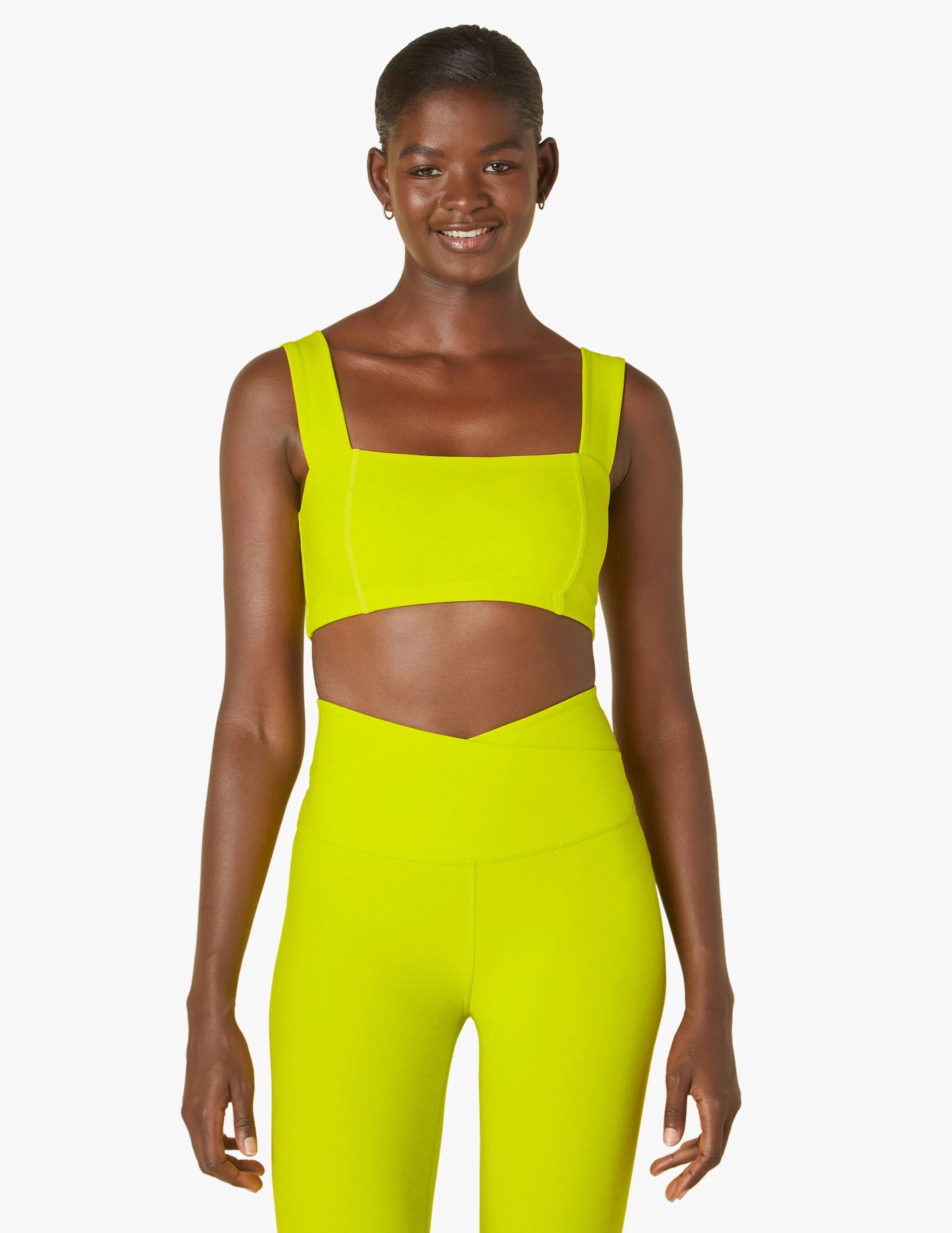 strapless lace bras for formal eventsSpacedye Squared Bra in Chartreuse