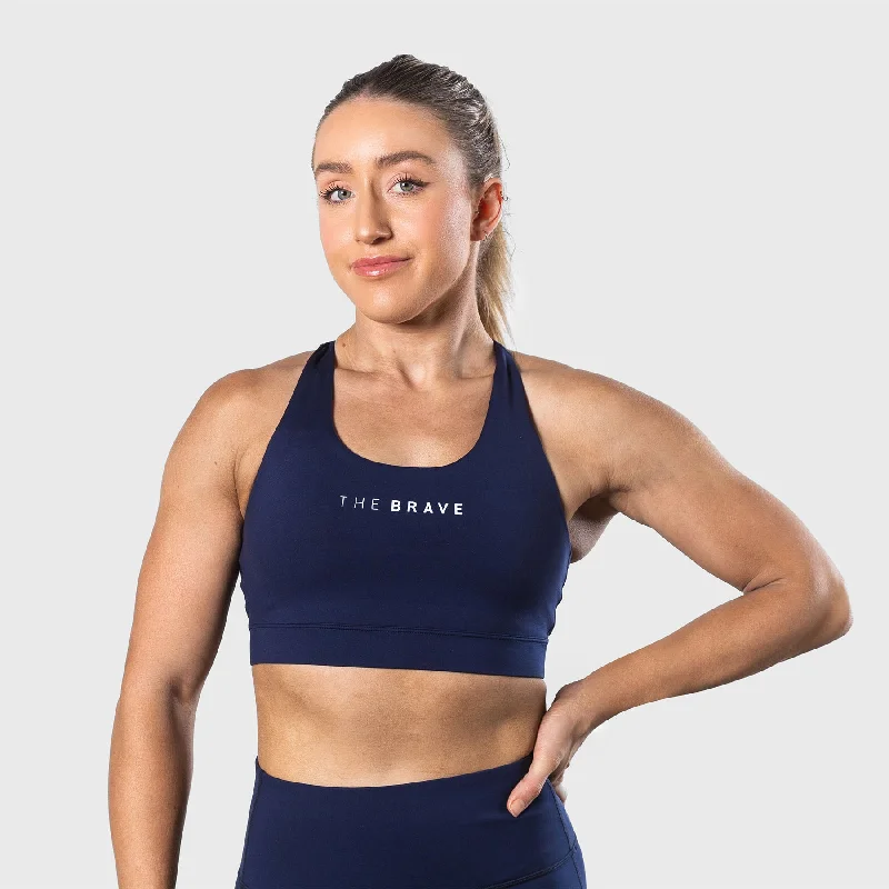 underwire sports bras for extra stabilityTHE BRAVE - WOMEN'S SCULPT SPORTS BRA - DARK NAVY