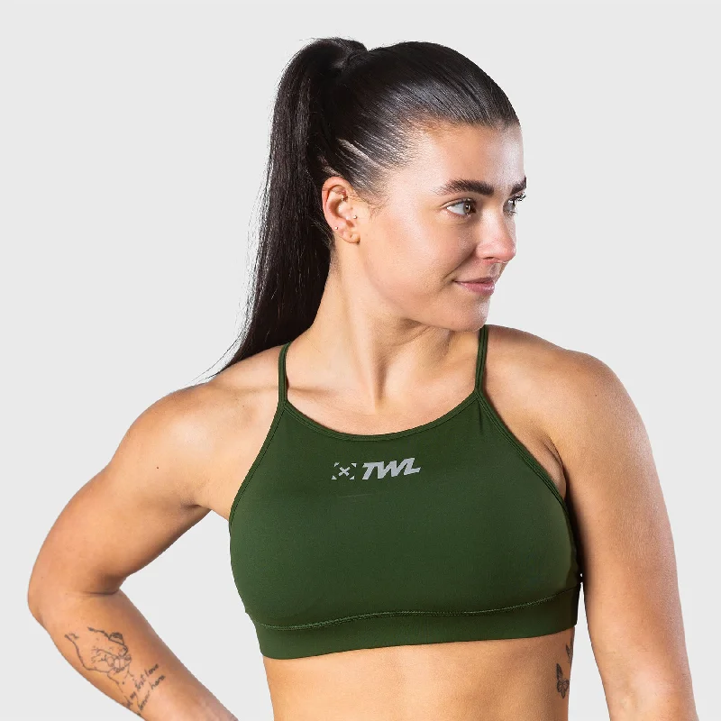 sleep bras with adjustable strapsTWL - WOMEN'S FLEET BRA - DARK KHAKI