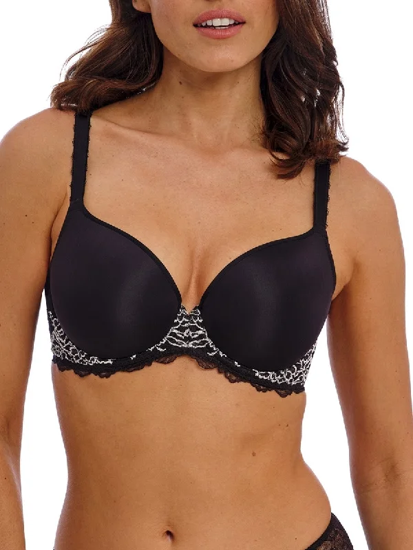 moisture wicking sports bras for sweaty workoutsLace Perfection Contour Bra - Black/Ivory moisture wicking sports bras for sweaty workoutsLace Perfection Contour Bra - Black/Ivory