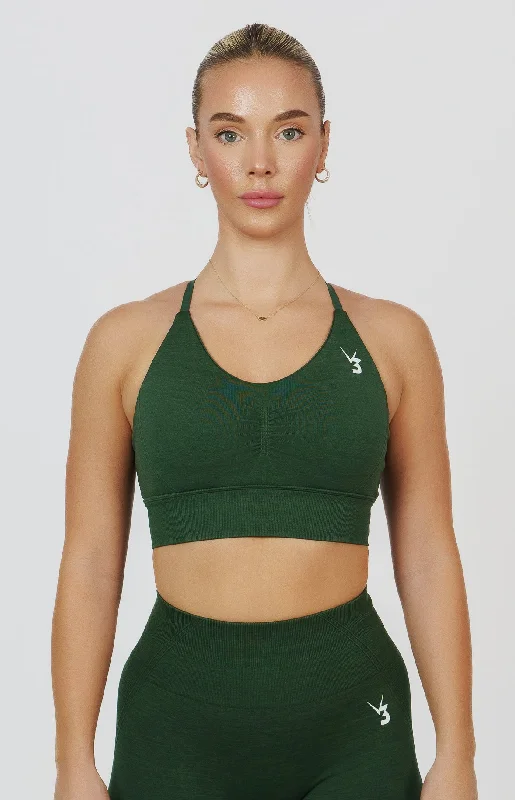 lace balconette bras for a luxurious feelTempo Seamless Multi-Way Sports Bra - Hunter Green lace balconette bras for a luxurious feelTempo Seamless Multi-Way Sports Bra - Hunter Green
