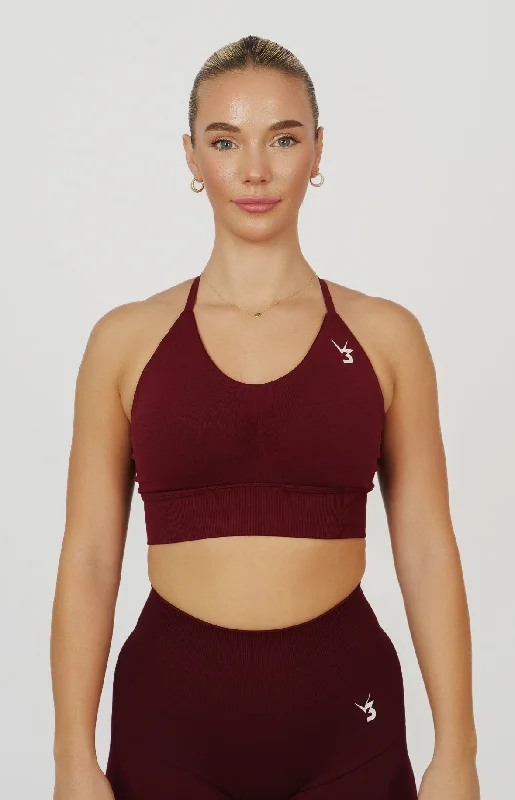 moisture wicking convertible brasTempo Seamless Multi-Way Sports Bra - Pomegranate Red moisture wicking convertible brasTempo Seamless Multi-Way Sports Bra - Pomegranate Red